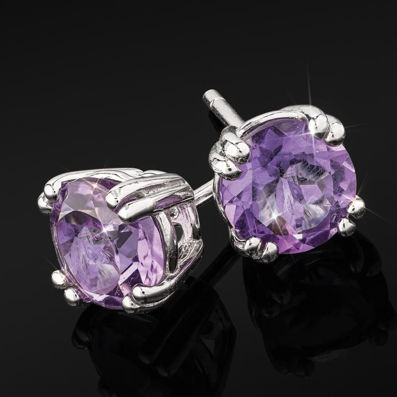 Endless Love Amethyst Stud Earrings